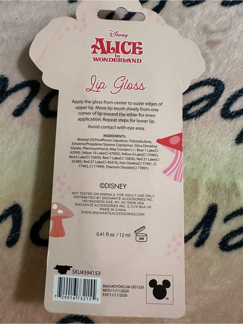 Disney Alice in Wonderland Lip Gloss – Soft Pink Shine
